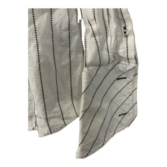 J. Ferrar Mens Size XL Modern Fit Long Sleeve Striped Dress Shirt 100% Cotton - Picture 2 of 10